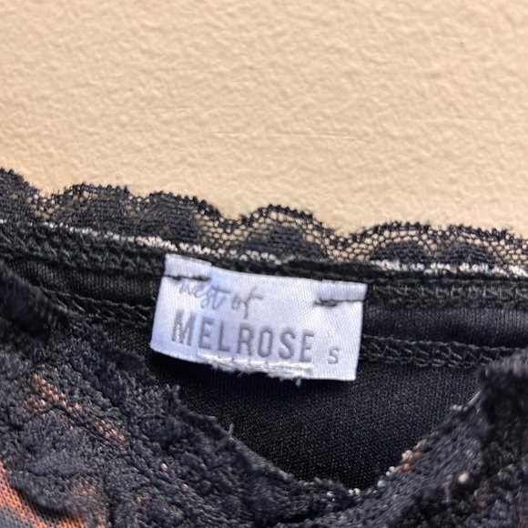 West of Melrose Brown and Black Leopard Print Slip with Lace Trim - Picture 3 of 5